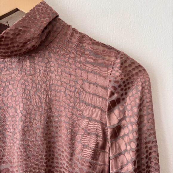 Reiss Della Burnout Snake Print Silk Blend Blouse - Picture 5 of 10